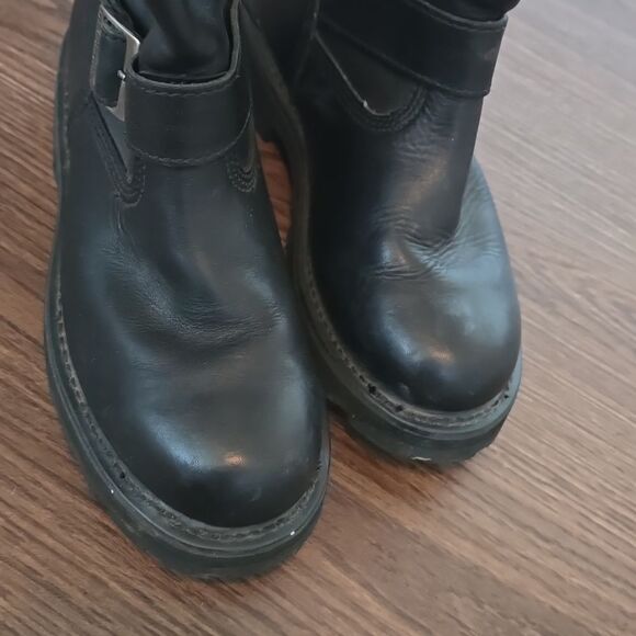 Harley Davidson Men's Motorcycle Boots Riding Zip Up Size 8 Black - Picture 3 of 10